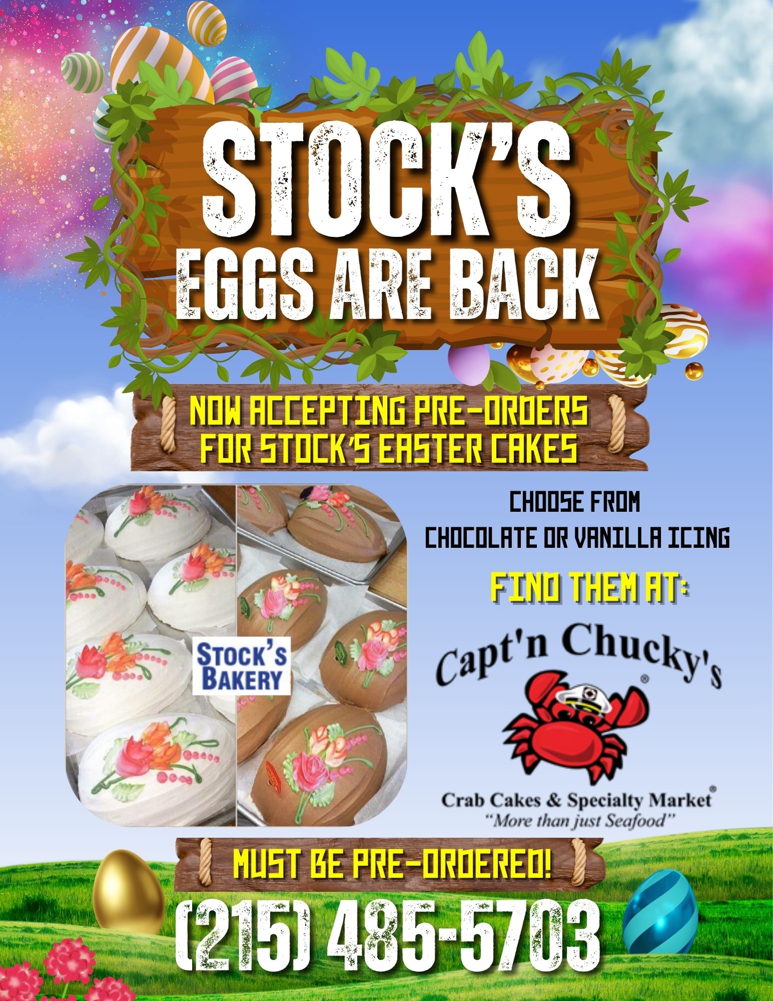 stocks easter cakes Huntingdon Valley